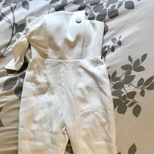 NWT White Strapless Jumpsuit